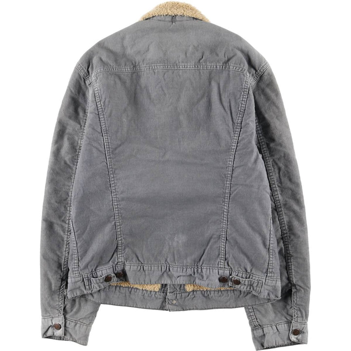 Levi's 71550-5419 Euro Model Trucker Jacket, Padded Corduroy Boa Jacket, Men's Size Medium cotton gray type Vintage Second Hand