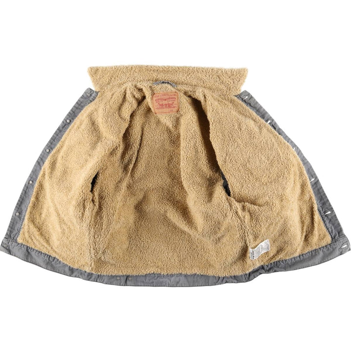 Levi's 71550-5419 Euro Model Trucker Jacket, Padded Corduroy Boa Jacket, Men's Size Medium cotton gray type Vintage Second Hand