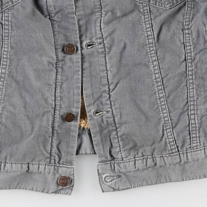 Levi's 71550-5419 Euro Model Trucker Jacket, Padded Corduroy Boa Jacket, Men's Size Medium cotton gray type Vintage Second Hand