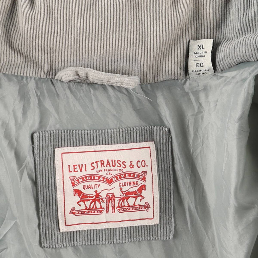 Levi's padded corduroy jacket, men's size XL cotton gray type Vintage Second Hand