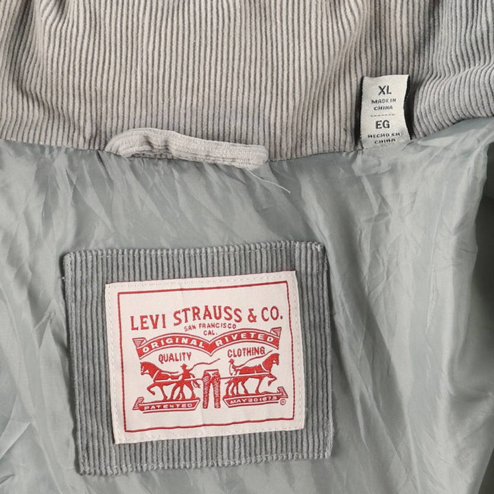 Levi's padded corduroy jacket, men's size XL cotton gray type Vintage Second Hand