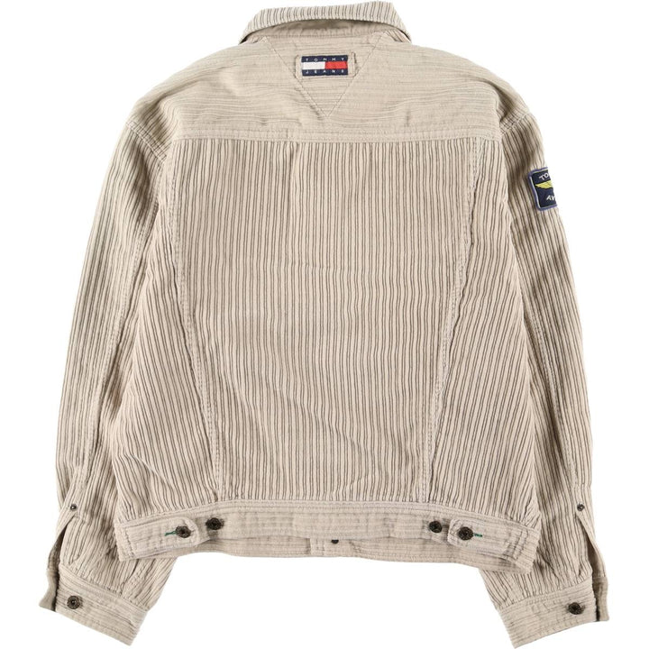 Tommy Hilfiger corduroy jacket, men's size M cotton pale white type Vintage Second Hand
