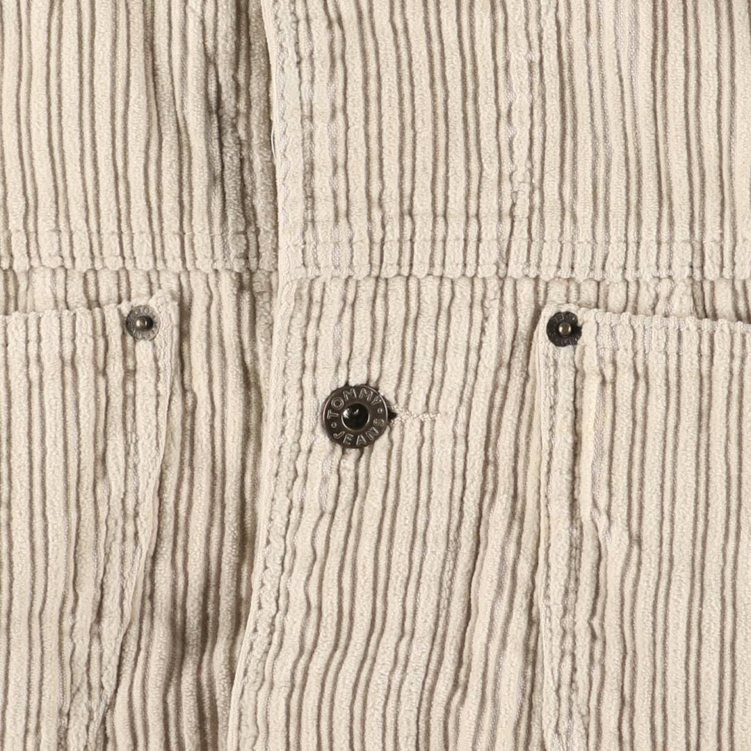 Tommy Hilfiger corduroy jacket, men's size M cotton pale white type Vintage Second Hand