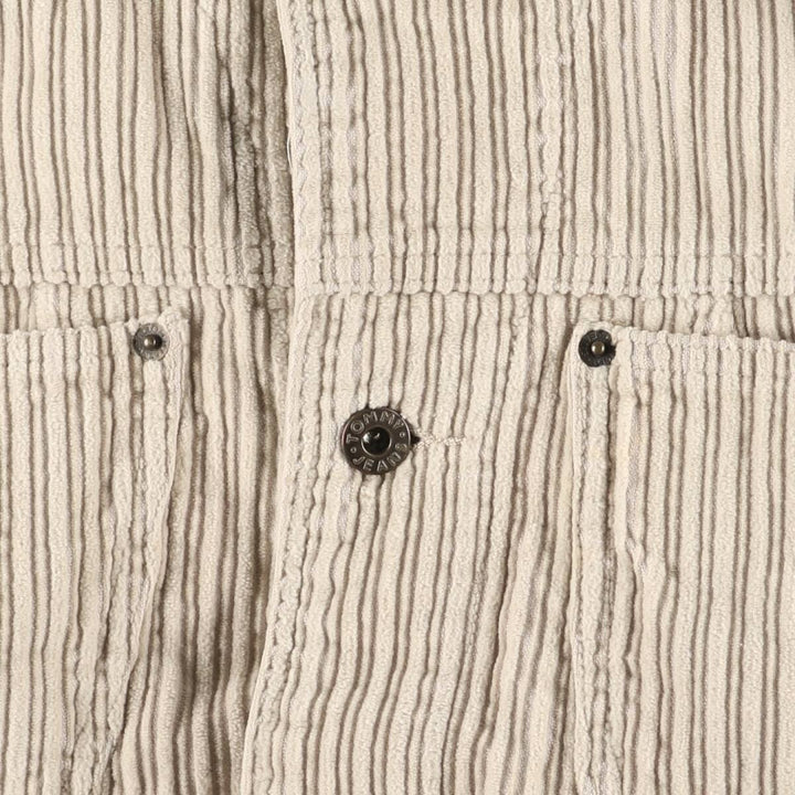 Tommy Hilfiger corduroy jacket, men's size M cotton pale white type Vintage Second Hand