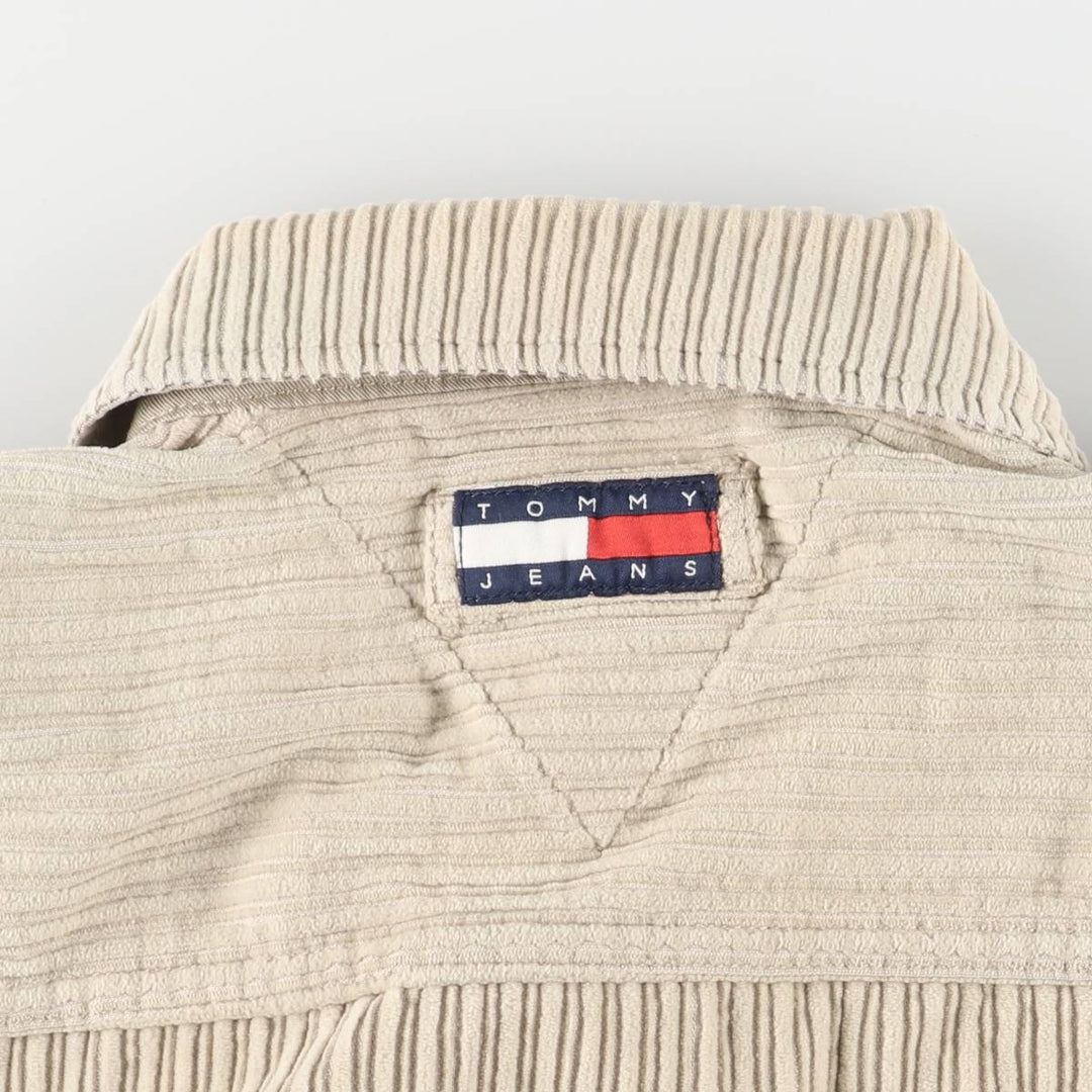 Tommy Hilfiger corduroy jacket, men's size M cotton pale white type Vintage Second Hand