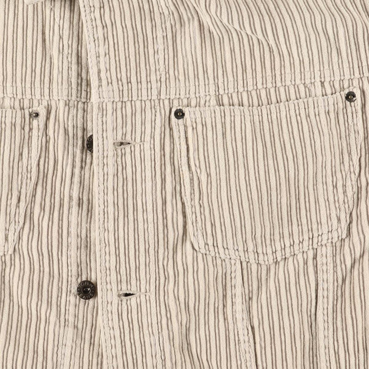 Tommy Hilfiger corduroy jacket, men's size M cotton pale white type Vintage Second Hand