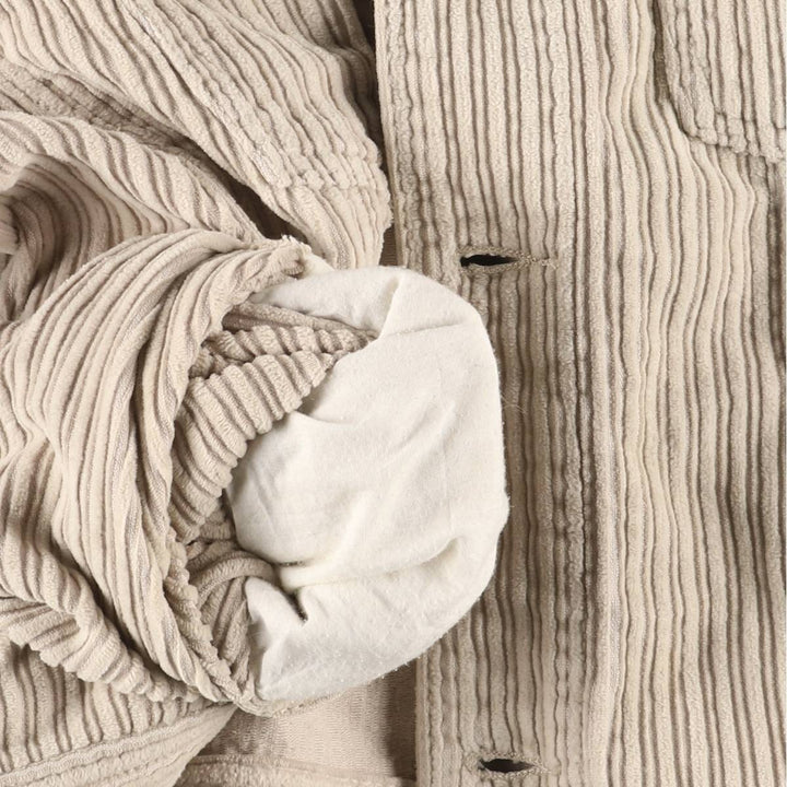 Tommy Hilfiger corduroy jacket, men's size M cotton pale white type Vintage Second Hand