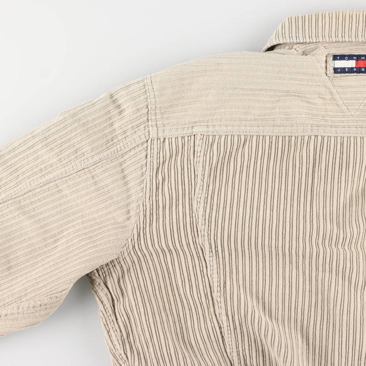 Tommy Hilfiger corduroy jacket, men's size M cotton pale white type Vintage Second Hand