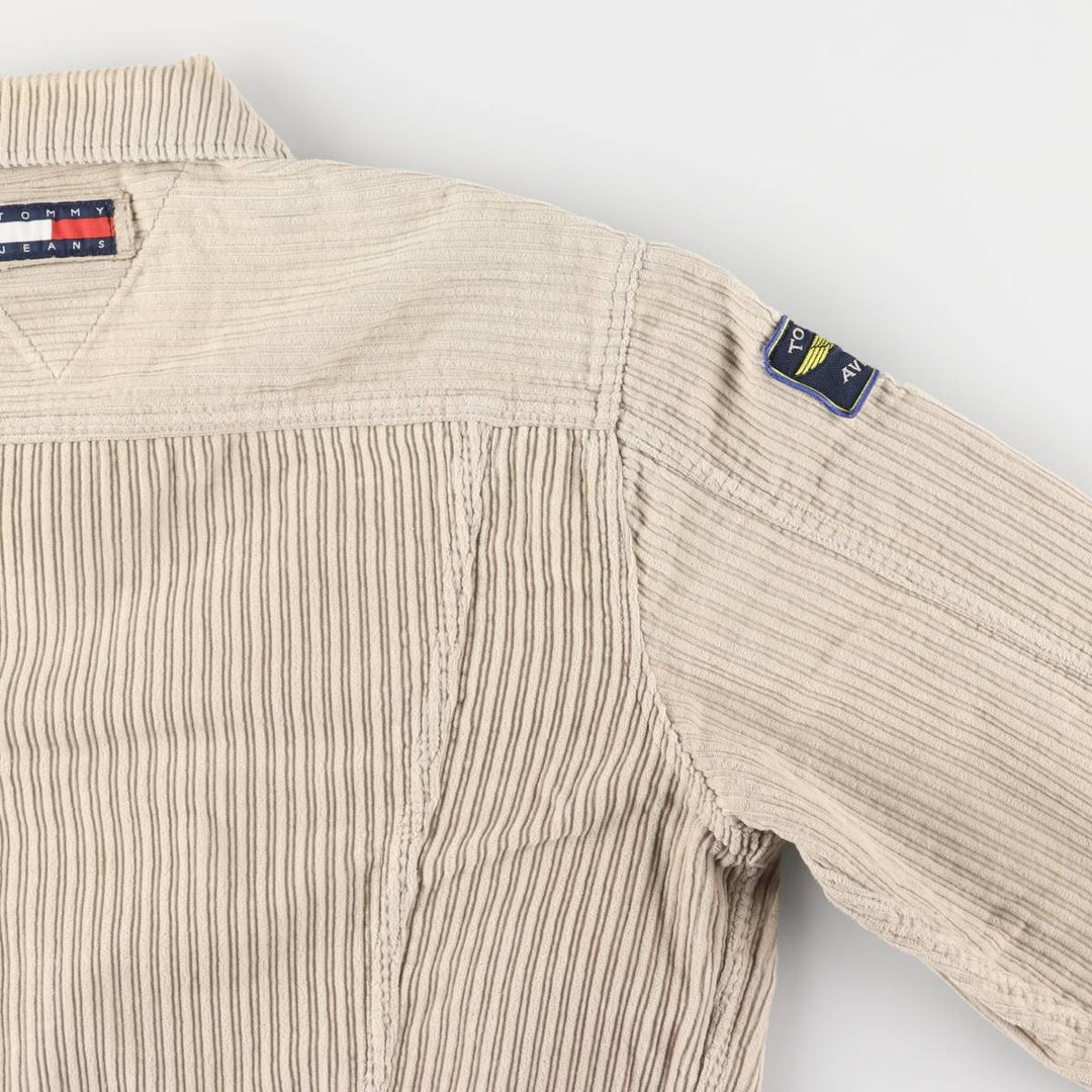 Tommy Hilfiger corduroy jacket, men's size M cotton pale white type Vintage Second Hand