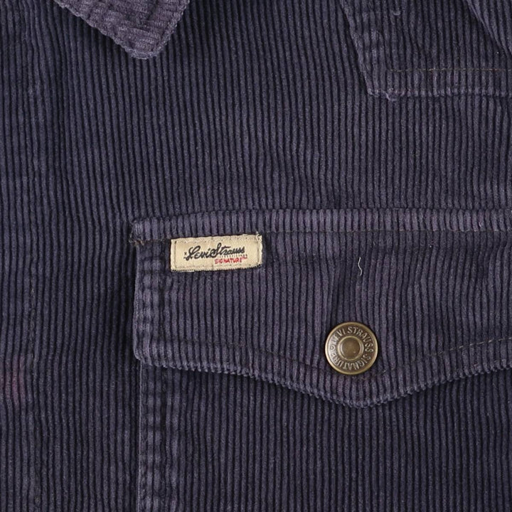 Levi's Signature Corduroy Jacket, Men's Size L cotton navy blue type Vintage Second Hand