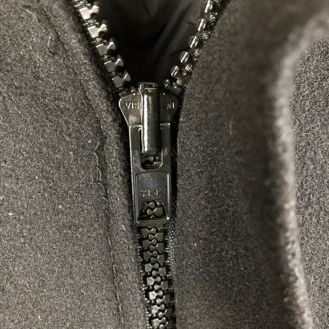 90'S Canada Sportswear Padded Collared Leather Sleeve Wool Varsity Jacket, Men's Size L wool black type Vintage Second Hand