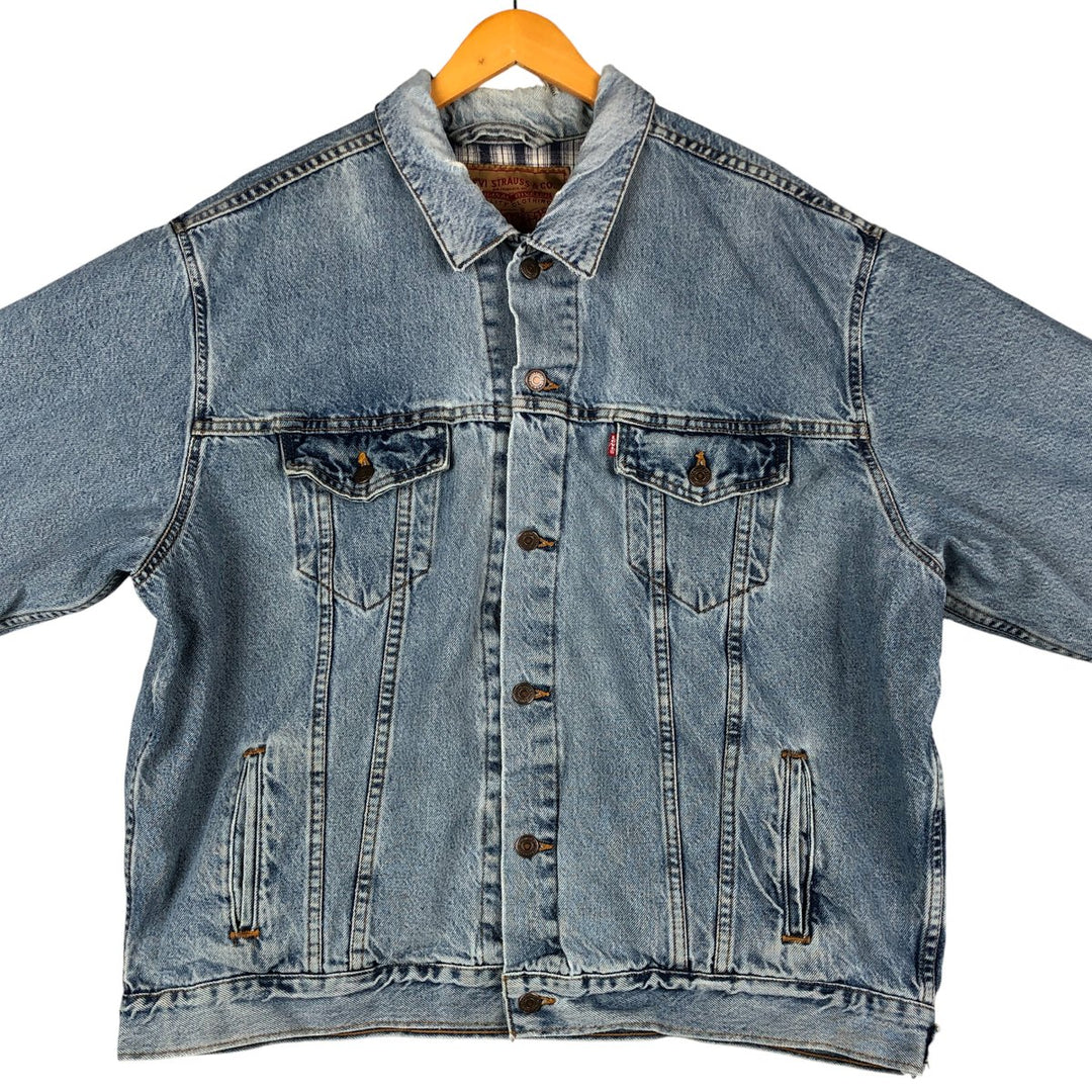 90'S Levi's 70699-0389 Padded Denim Jacket, Made in USA, Men's Size XL, Vintage cotton blue type Vintage Second Hand