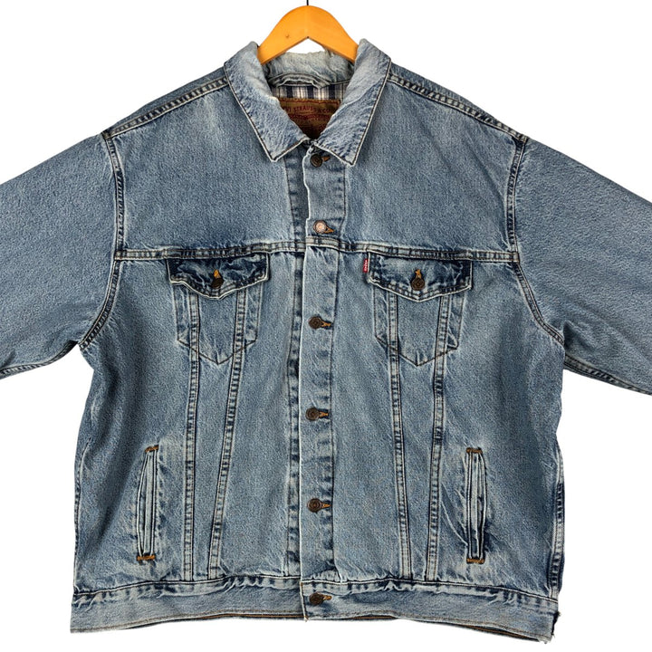 90'S Levi's 70699-0389 Padded Denim Jacket, Made in USA, Men's Size XL, Vintage cotton blue type Vintage Second Hand