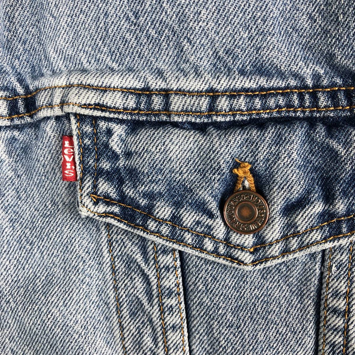 90'S Levi's 70699-0389 Padded Denim Jacket, Made in USA, Men's Size XL, Vintage cotton blue type Vintage Second Hand