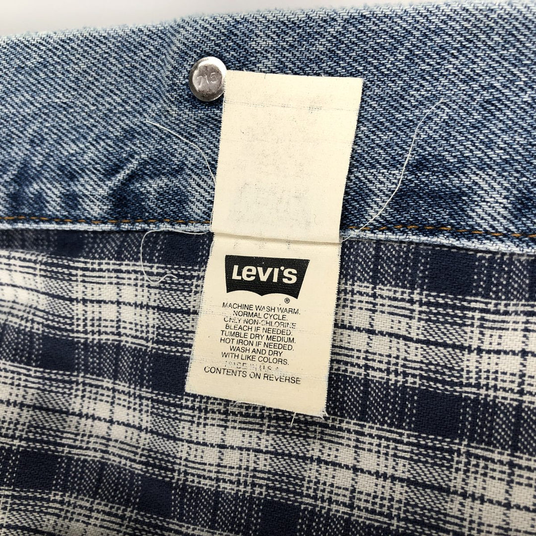 90'S Levi's 70699-0389 Padded Denim Jacket, Made in USA, Men's Size XL, Vintage cotton blue type Vintage Second Hand