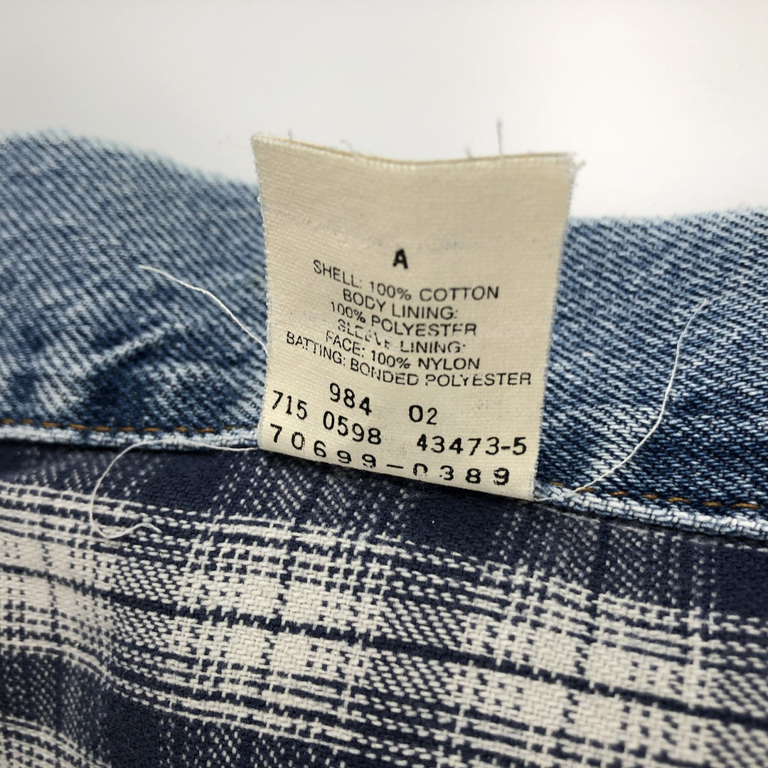 90'S Levi's 70699-0389 Padded Denim Jacket, Made in USA, Men's Size XL, Vintage cotton blue type Vintage Second Hand