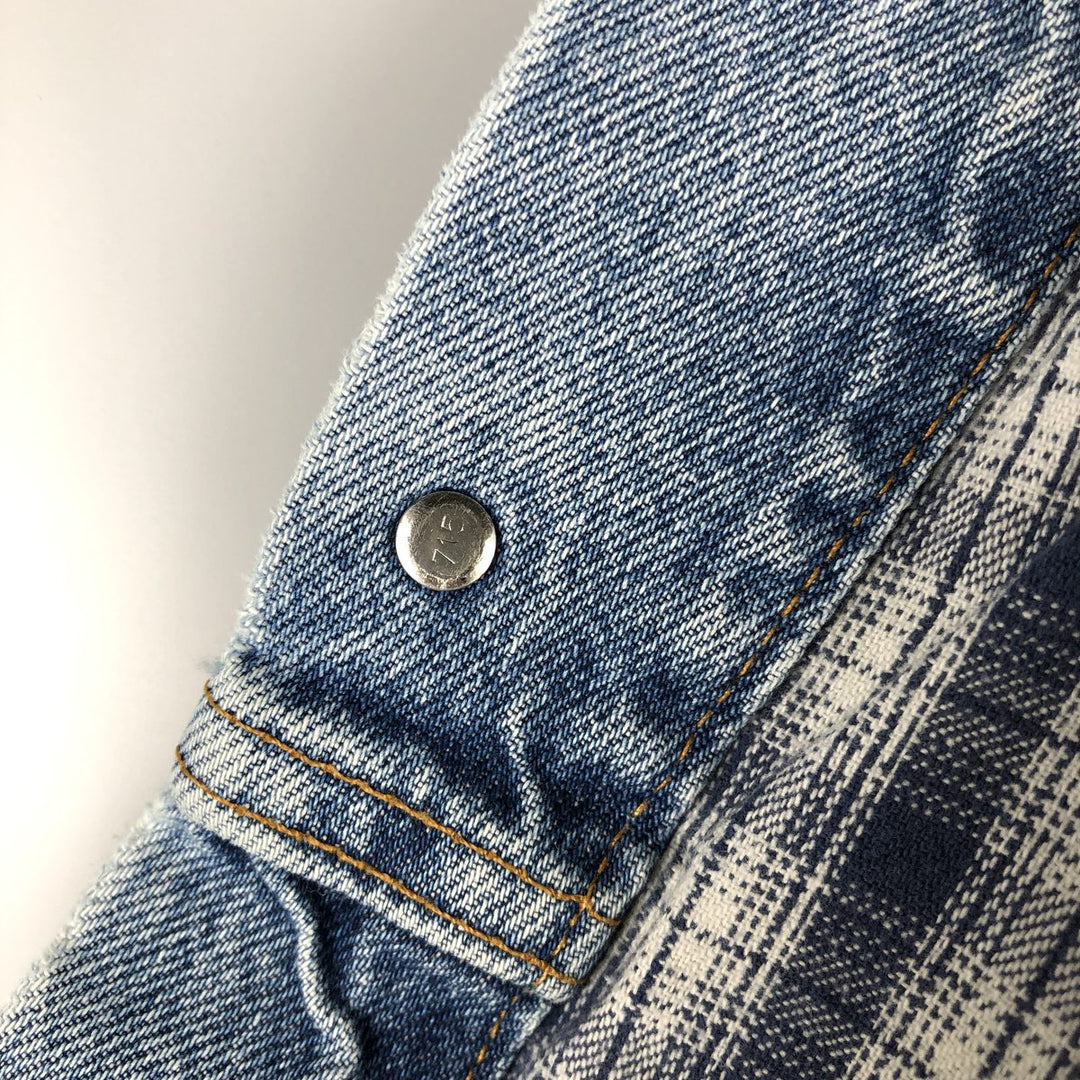 90'S Levi's 70699-0389 Padded Denim Jacket, Made in USA, Men's Size XL, Vintage cotton blue type Vintage Second Hand