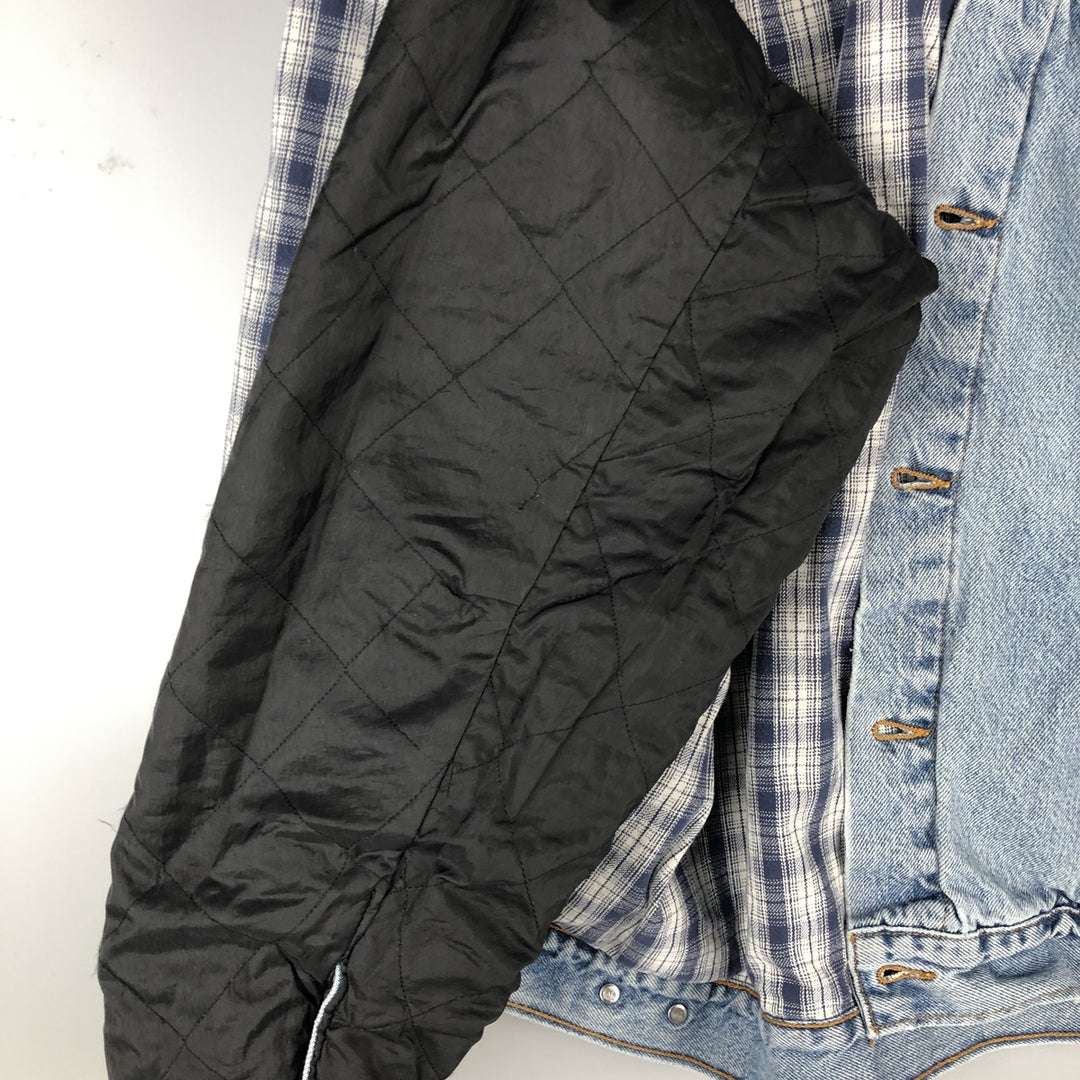 90'S Levi's 70699-0389 Padded Denim Jacket, Made in USA, Men's Size XL, Vintage cotton blue type Vintage Second Hand
