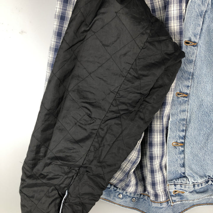 90'S Levi's 70699-0389 Padded Denim Jacket, Made in USA, Men's Size XL, Vintage cotton blue type Vintage Second Hand