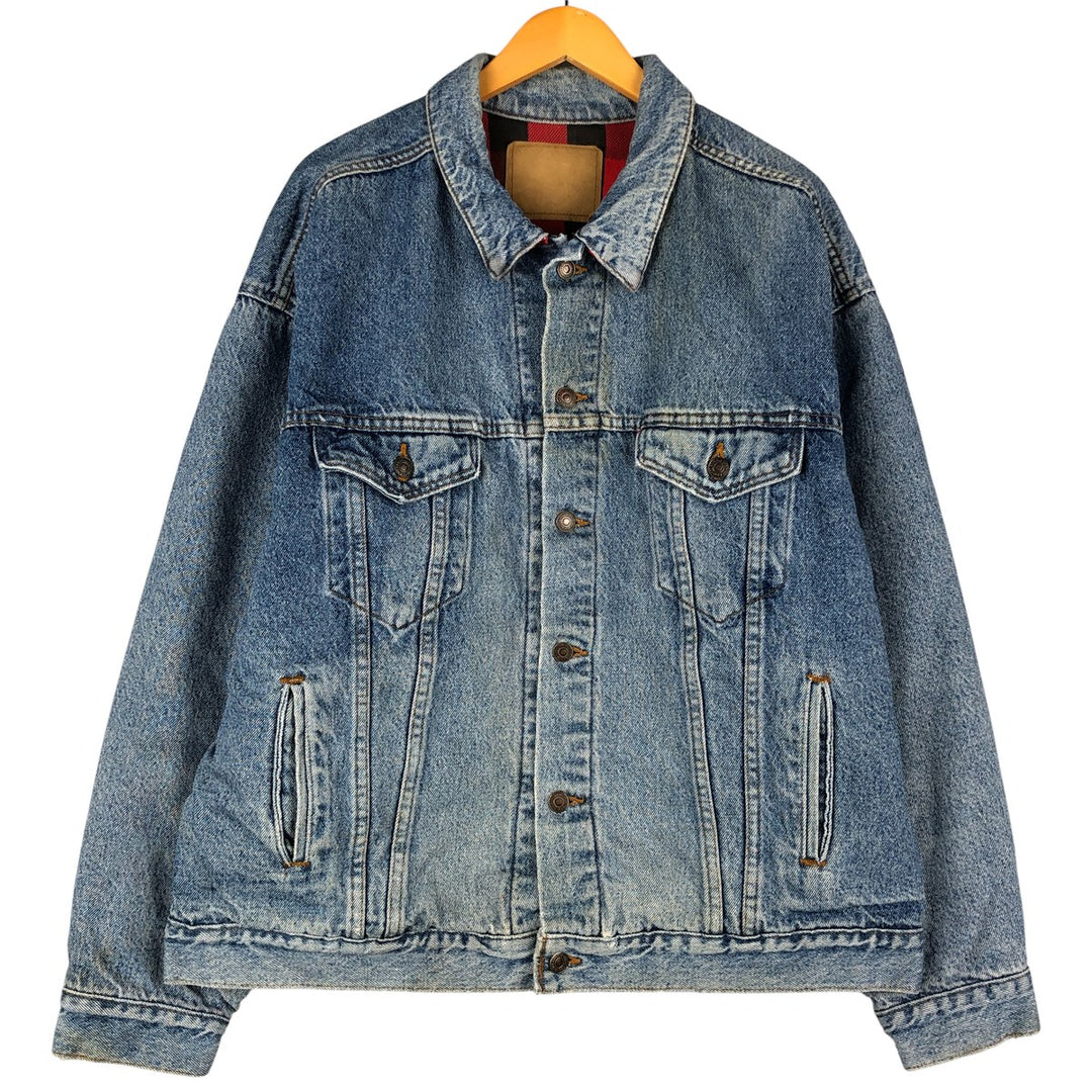 90'S Levi's 70417-4891 Denim Jacket, Made in USA, Men's XXL, Vintage cotton blue type Vintage Second Hand