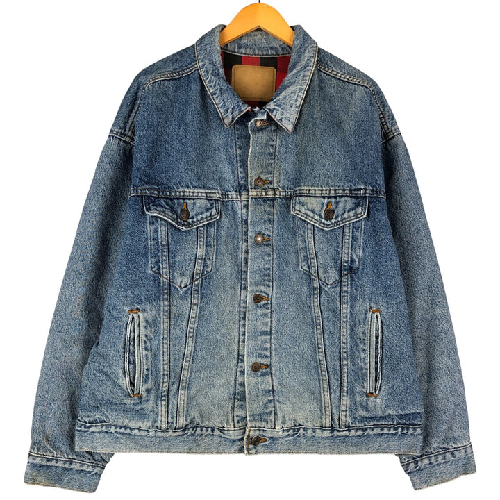 90'S Levi's 70417-4891 Denim Jacket, Made in USA, Men's XXL, Vintage cotton blue type Vintage Second Hand