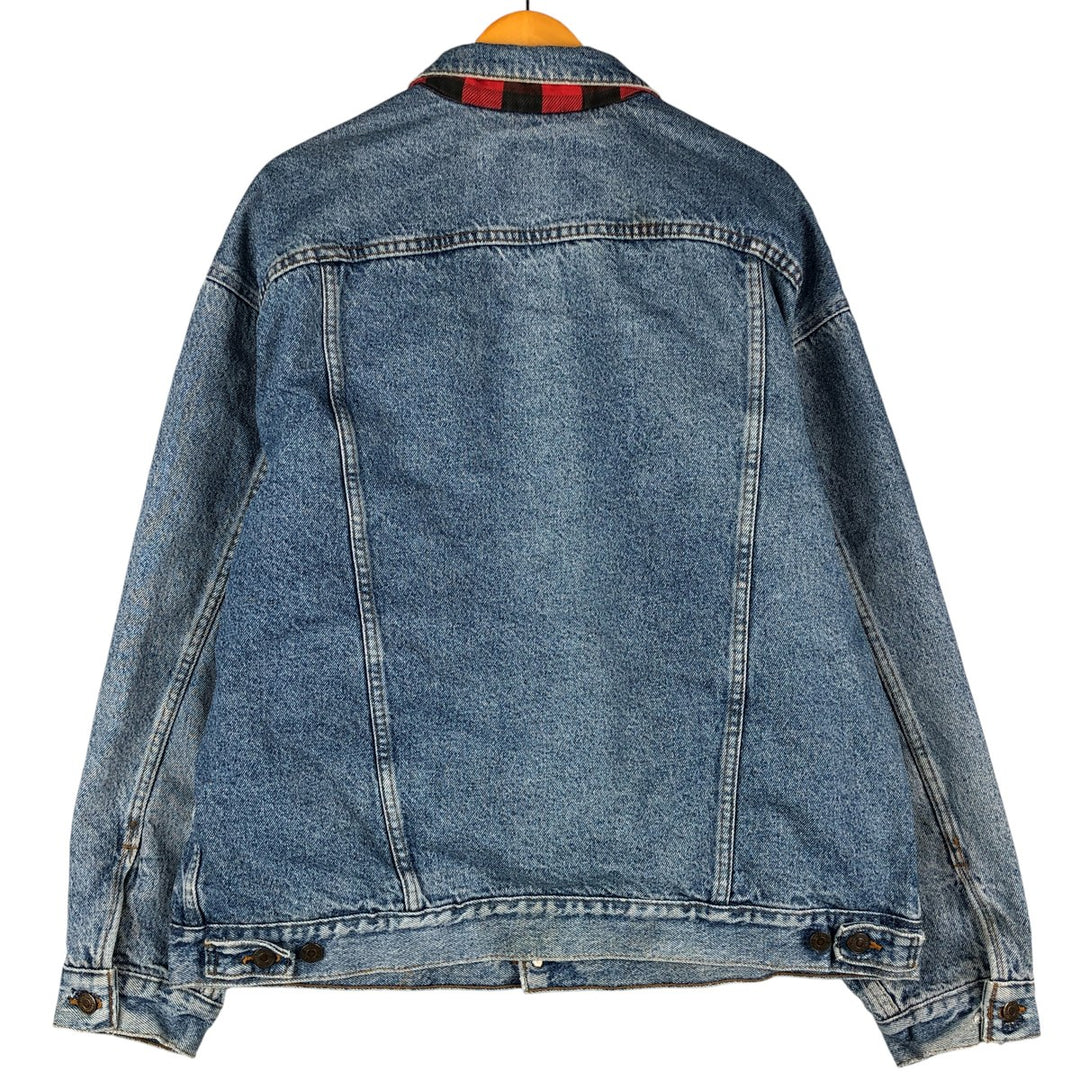 90'S Levi's 70417-4891 Denim Jacket, Made in USA, Men's XXL, Vintage cotton blue type Vintage Second Hand