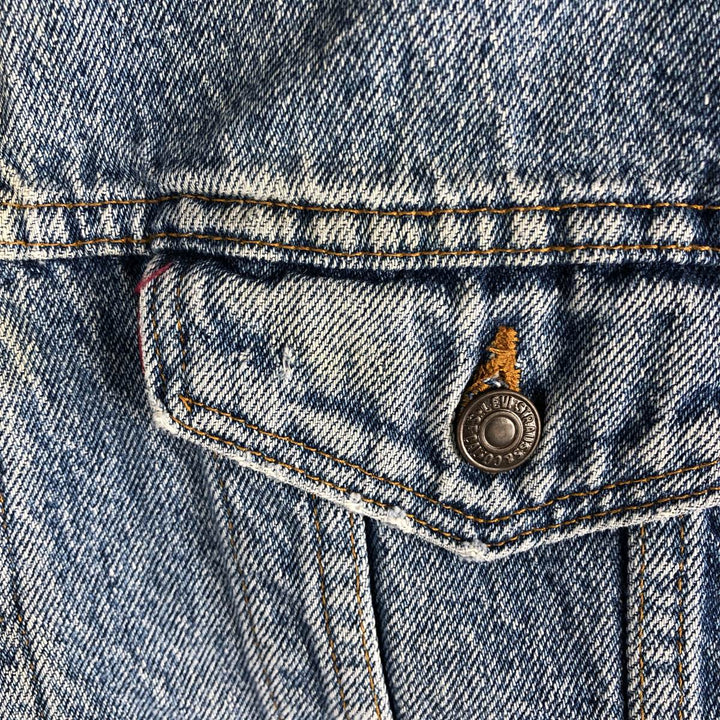 90'S Levi's 70417-4891 Denim Jacket, Made in USA, Men's XXL, Vintage cotton blue type Vintage Second Hand