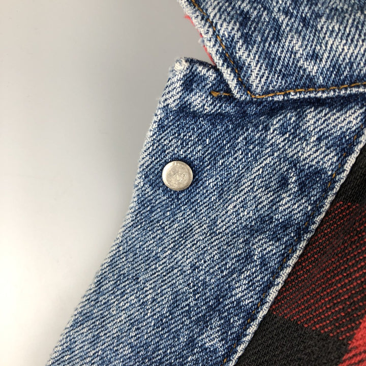 90'S Levi's 70417-4891 Denim Jacket, Made in USA, Men's XXL, Vintage cotton blue type Vintage Second Hand