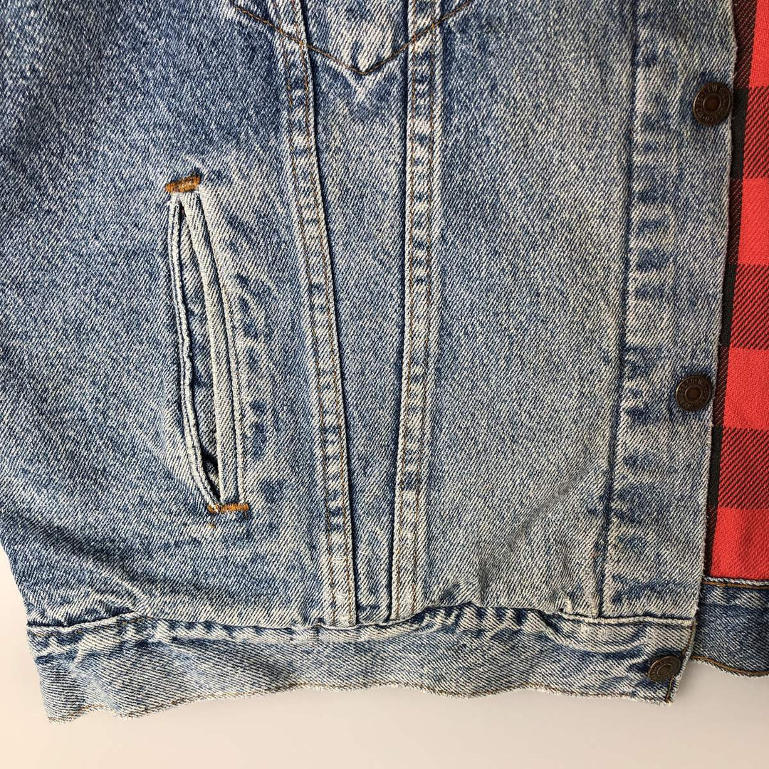 90'S Levi's 70417-4891 Denim Jacket, Made in USA, Men's XXL, Vintage cotton blue type Vintage Second Hand