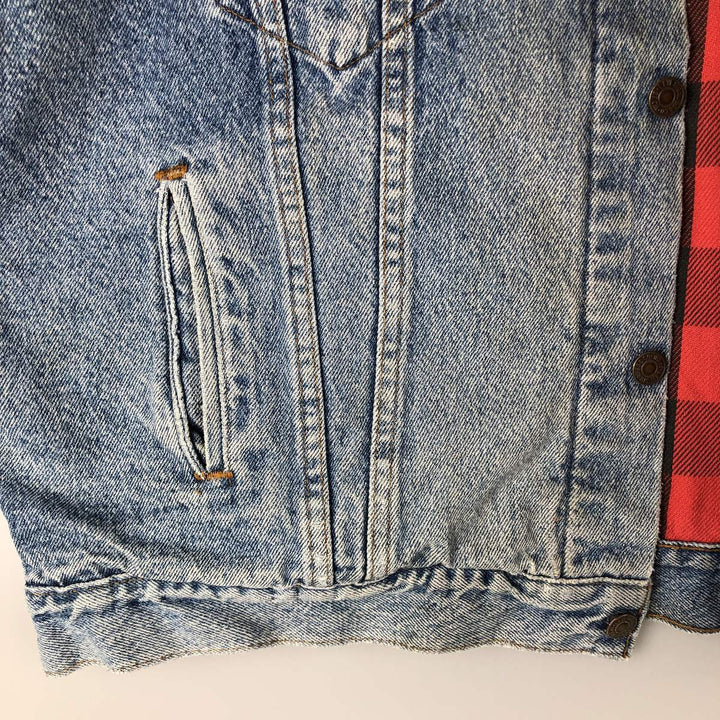 90'S Levi's 70417-4891 Denim Jacket, Made in USA, Men's XXL, Vintage cotton blue type Vintage Second Hand