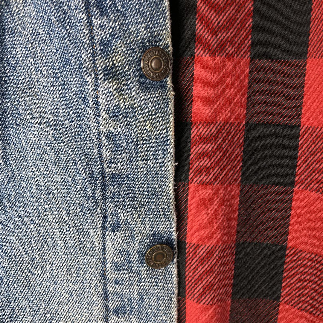 90'S Levi's 70417-4891 Denim Jacket, Made in USA, Men's XXL, Vintage cotton blue type Vintage Second Hand