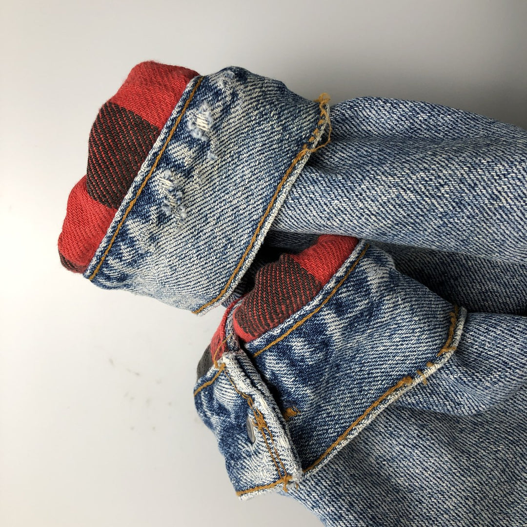 90'S Levi's 70417-4891 Denim Jacket, Made in USA, Men's XXL, Vintage cotton blue type Vintage Second Hand