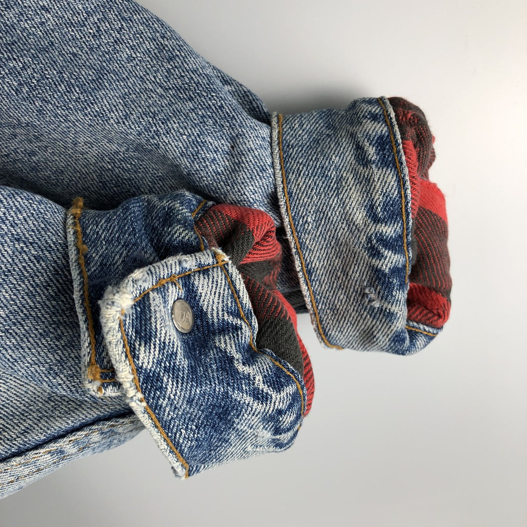 90'S Levi's 70417-4891 Denim Jacket, Made in USA, Men's XXL, Vintage cotton blue type Vintage Second Hand