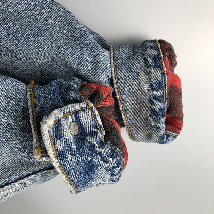 90'S Levi's 70417-4891 Denim Jacket, Made in USA, Men's XXL, Vintage cotton blue type Vintage Second Hand
