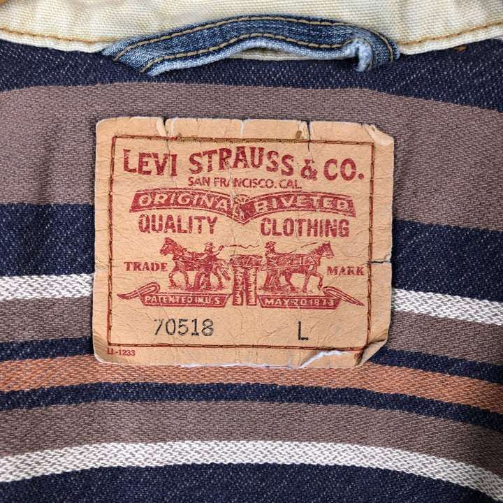 Levi's 70518 Denim Jacket, Men's Size L unclear blue type Vintage Second Hand