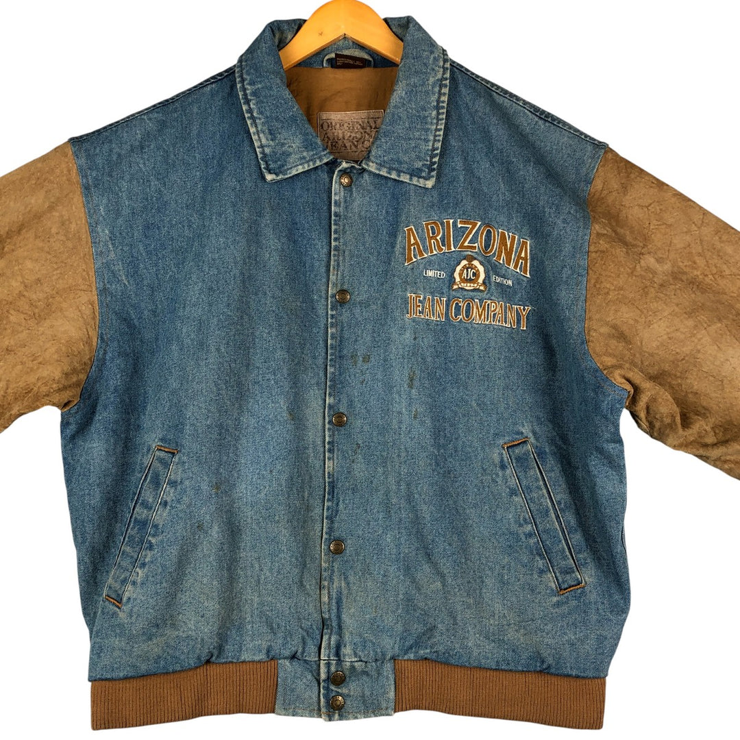 ARIZONA JEAN COMPANY Padded Denim Blouson, Men's Size L cotton blue type Vintage Second Hand