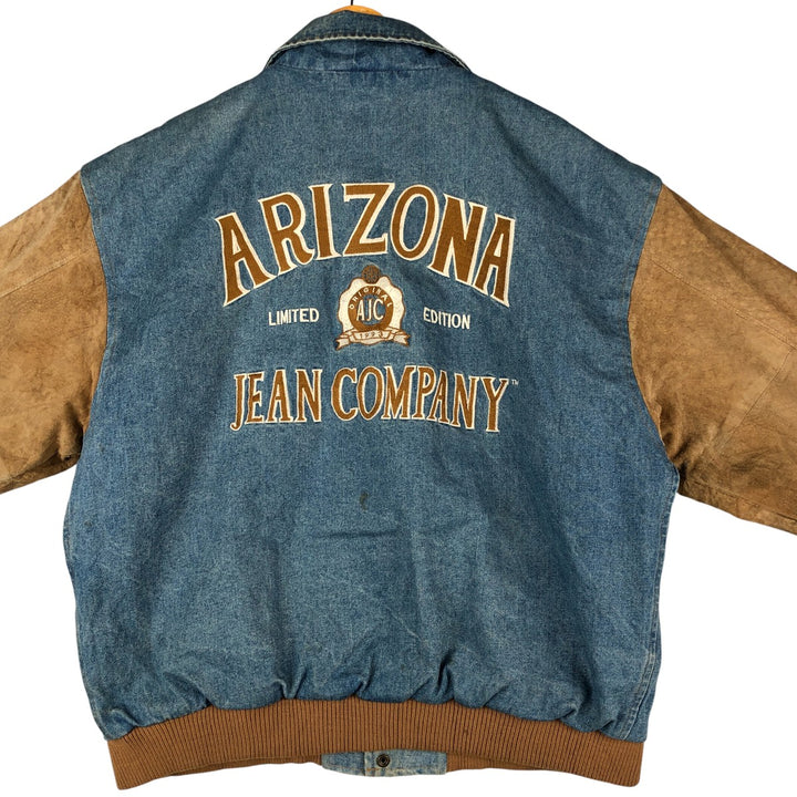 ARIZONA JEAN COMPANY Padded Denim Blouson, Men's Size L cotton blue type Vintage Second Hand