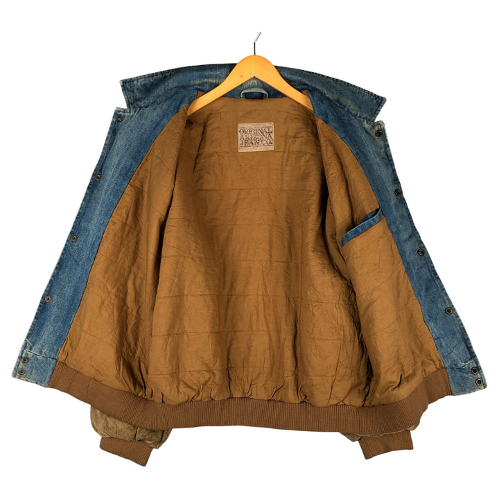 ARIZONA JEAN COMPANY Padded Denim Blouson, Men's Size L cotton blue type Vintage Second Hand