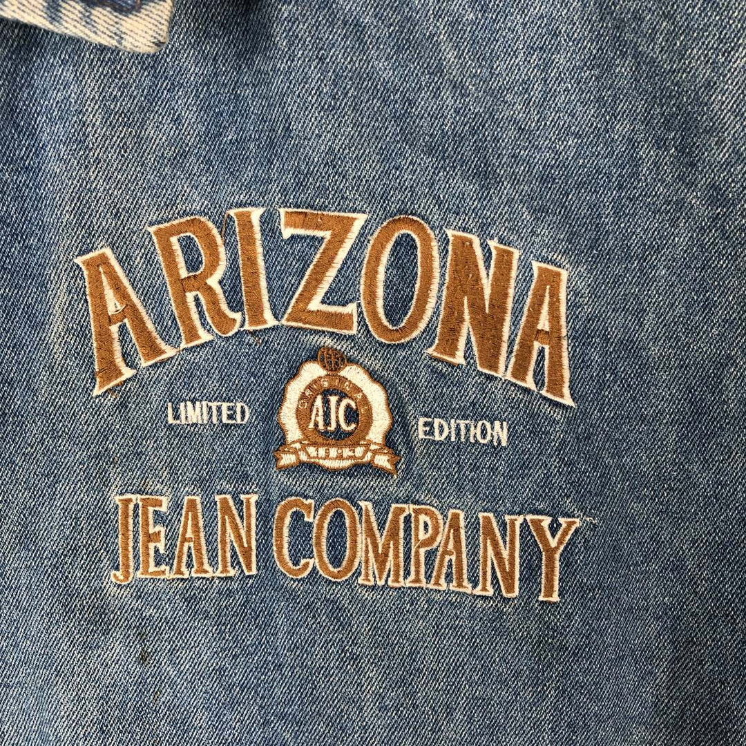 ARIZONA JEAN COMPANY Padded Denim Blouson, Men's Size L cotton blue type Vintage Second Hand