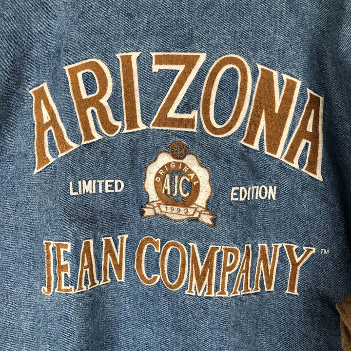 ARIZONA JEAN COMPANY Padded Denim Blouson, Men's Size L cotton blue type Vintage Second Hand