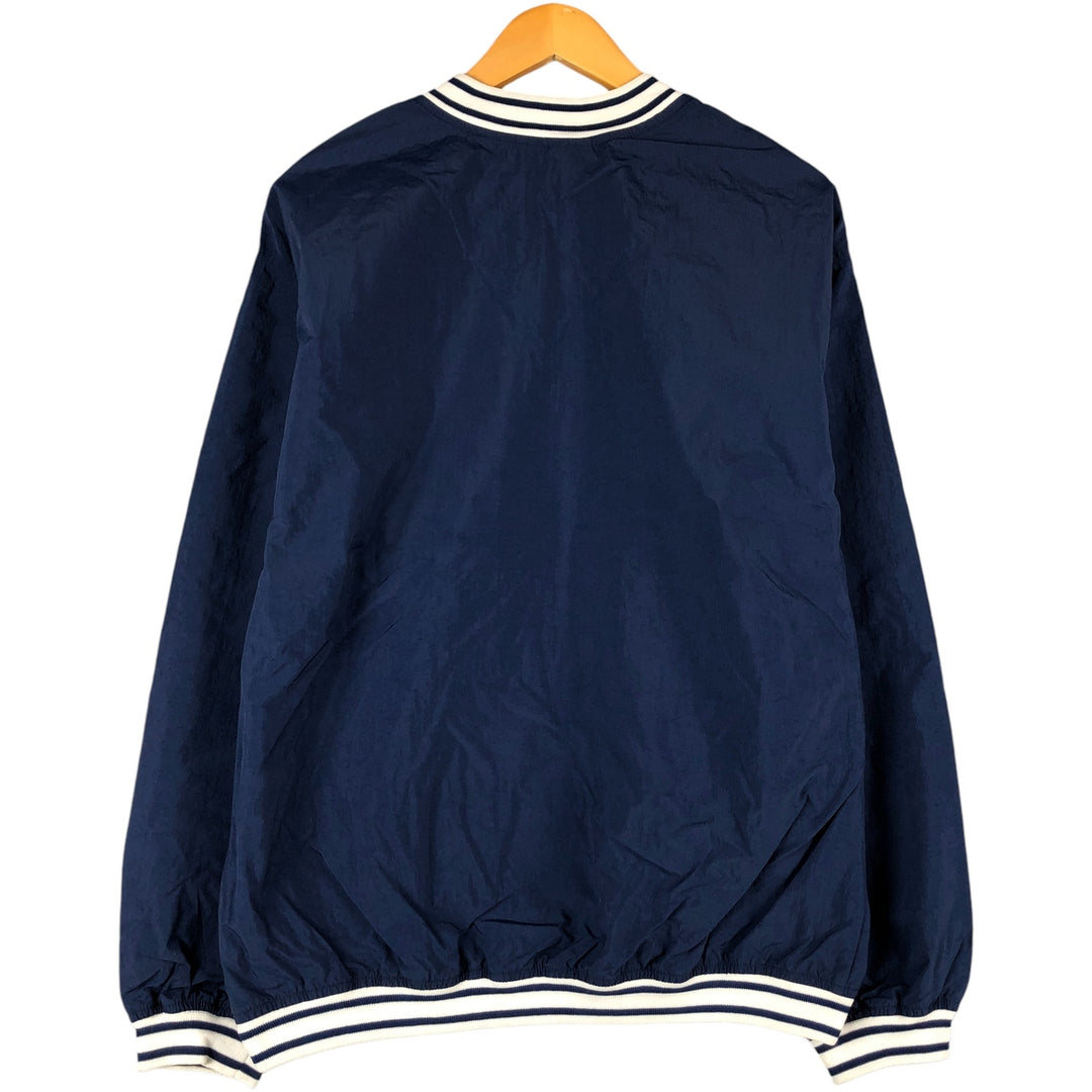 90'S Nike V-neck nylon pullover, men's size M, vintage Nylon navy blue type Vintage Second Hand