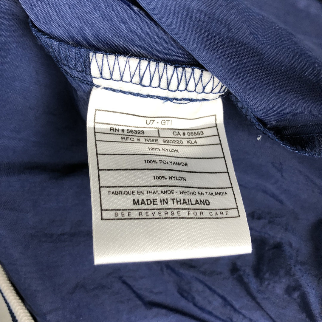 90'S Nike V-neck nylon pullover, men's size M, vintage Nylon navy blue type Vintage Second Hand