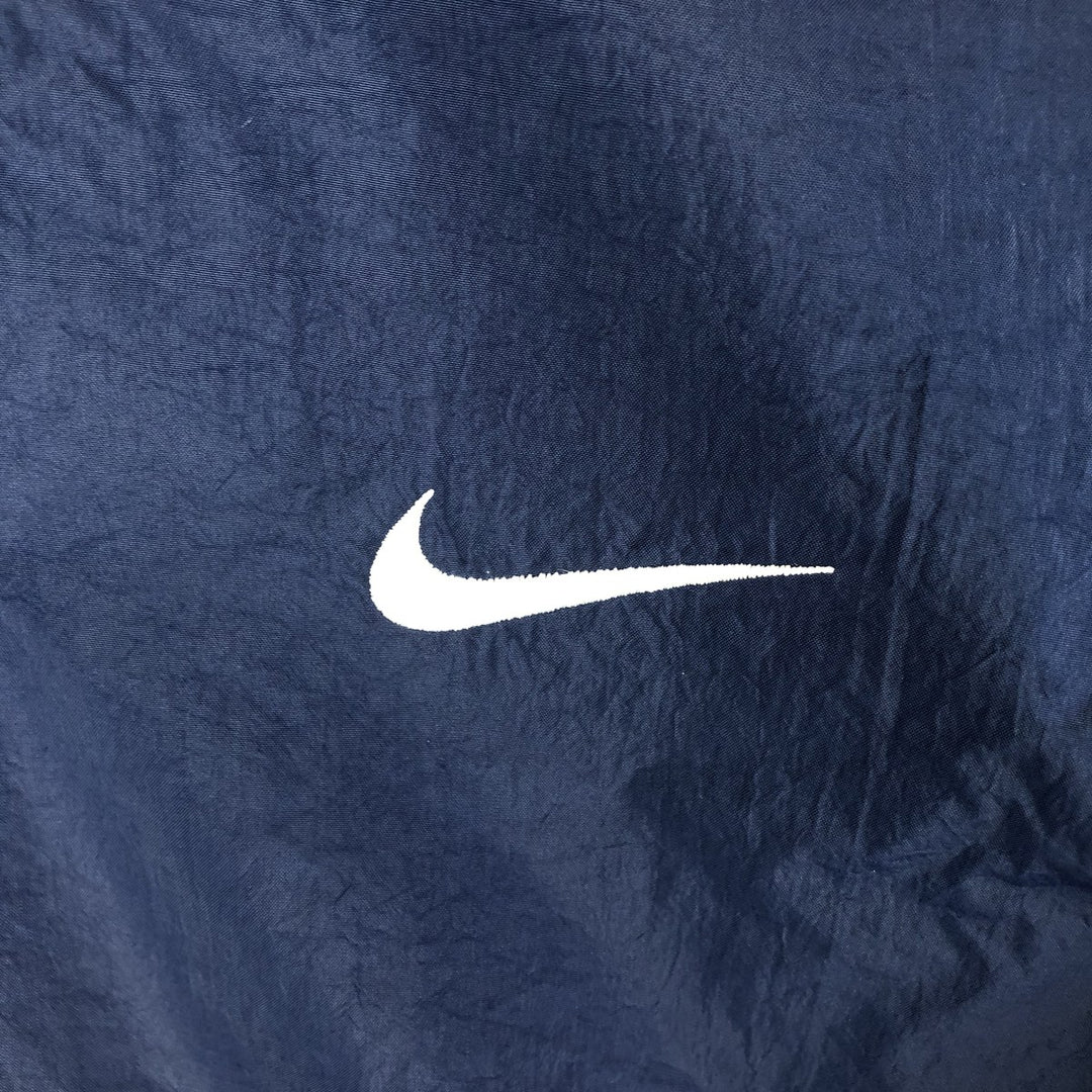 90'S Nike V-neck nylon pullover, men's size M, vintage Nylon navy blue type Vintage Second Hand