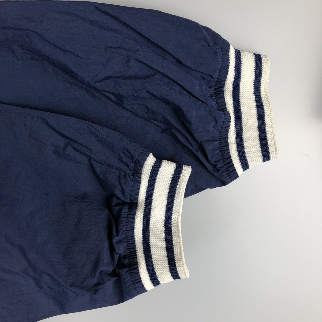 90'S Nike V-neck nylon pullover, men's size M, vintage Nylon navy blue type Vintage Second Hand
