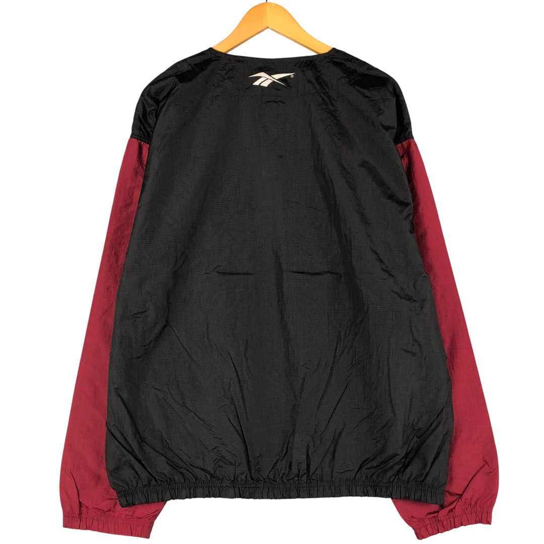 90'S Reebok Ripstop Half-Button Nylon Pullover, Men's Size L, Vintage Nylon black type Vintage Second Hand