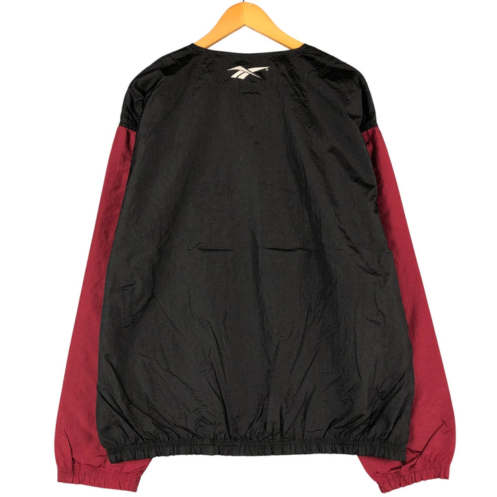 90'S Reebok Ripstop Half-Button Nylon Pullover, Men's Size L, Vintage Nylon black type Vintage Second Hand