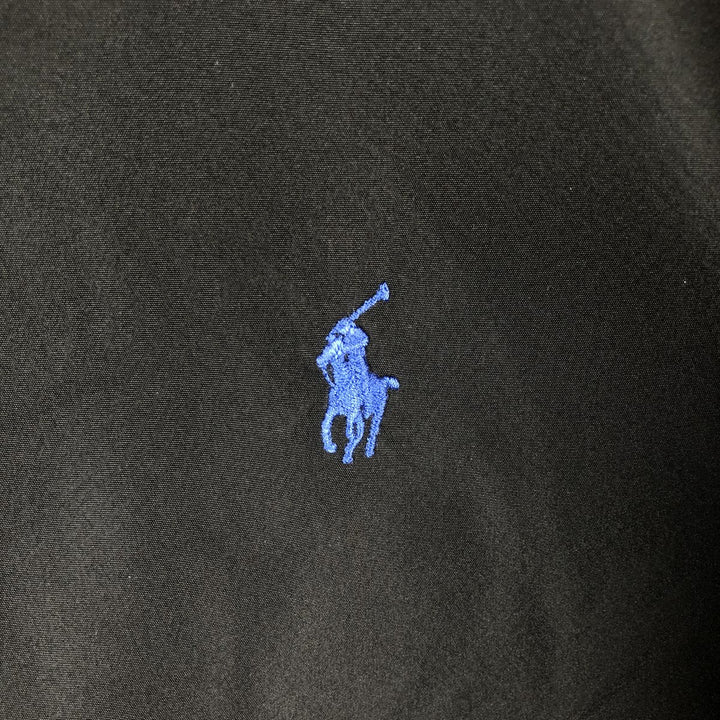 Ralph Lauren POLO GOLF warm-up pullover, men's size L polyester black type Vintage Second Hand