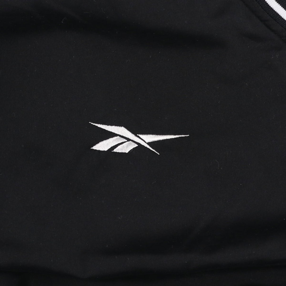 2000s~ Reebok V-neck nylon pullover, men's XL polyester black type Vintage Second Hand