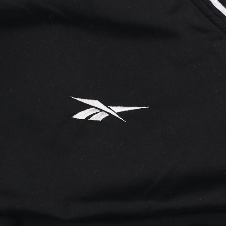 2000s~ Reebok V-neck nylon pullover, men's XL polyester black type Vintage Second Hand