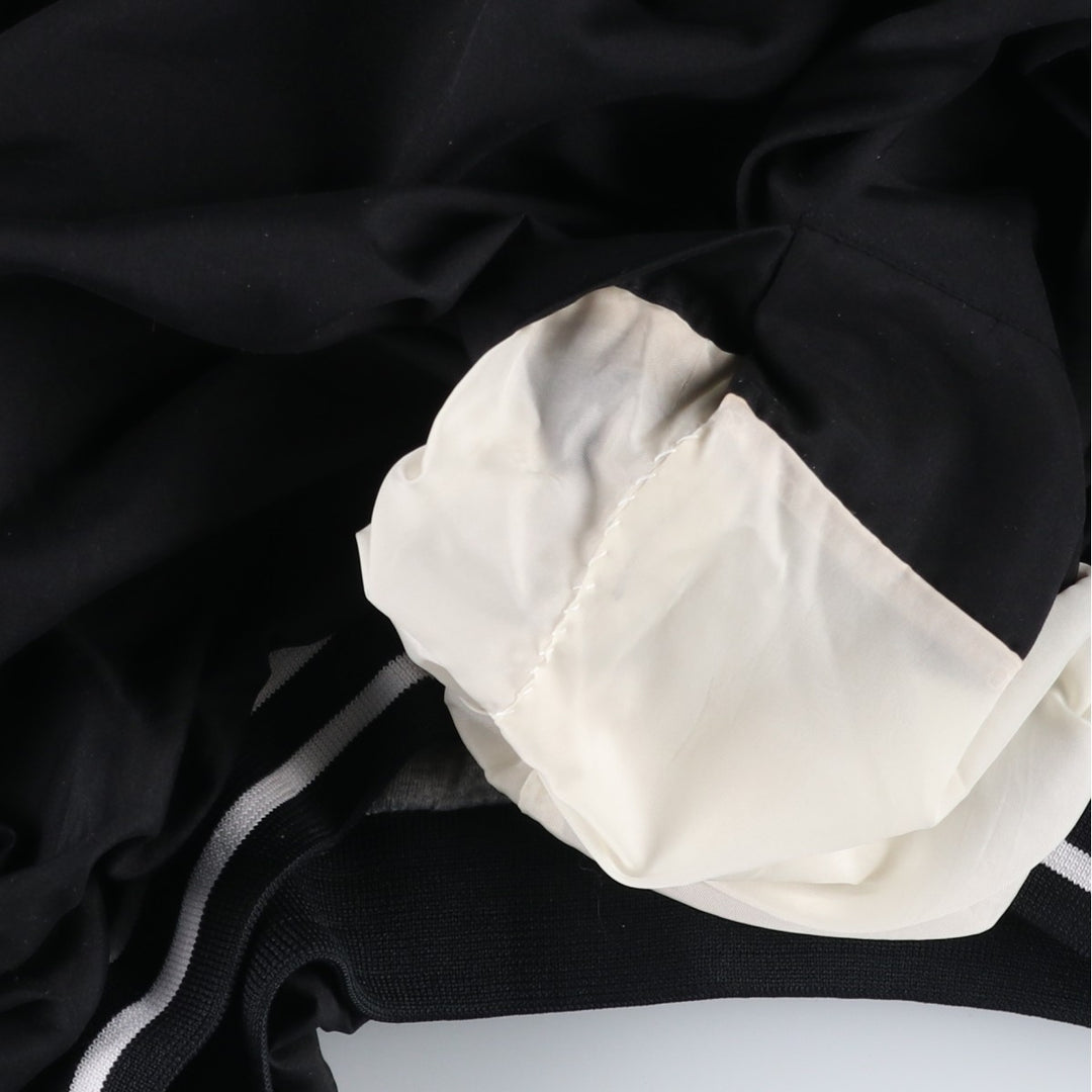 2000s~ Reebok V-neck nylon pullover, men's XL polyester black type Vintage Second Hand